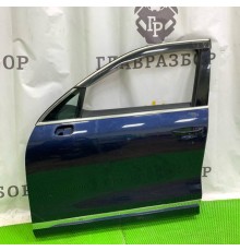 Дверь передняя левая Touareg 2010> (СИНЯЯ В СБОРЕ ПРАВЫЙ РУЛЬ) б/у