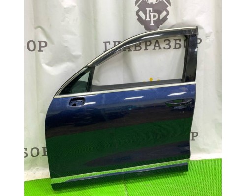 Дверь передняя левая Touareg 2010> (СИНЯЯ В СБОРЕ ПРАВЫЙ РУЛЬ) б/у