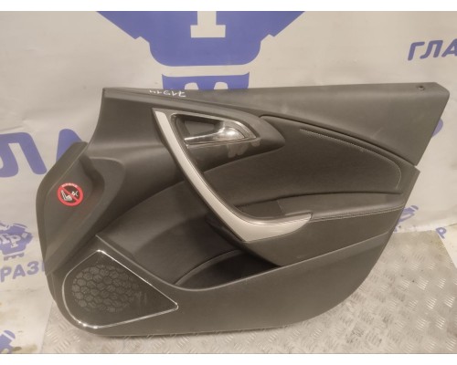 Обшивка двери передней правой Astra J 2010-2017 (5 ДВЕРЕЙ КОЖА ЭЛЕКТРИКА 13321404) б/у